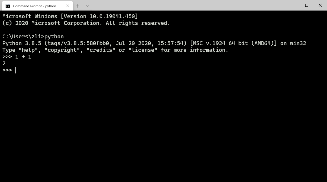 Code in prompt